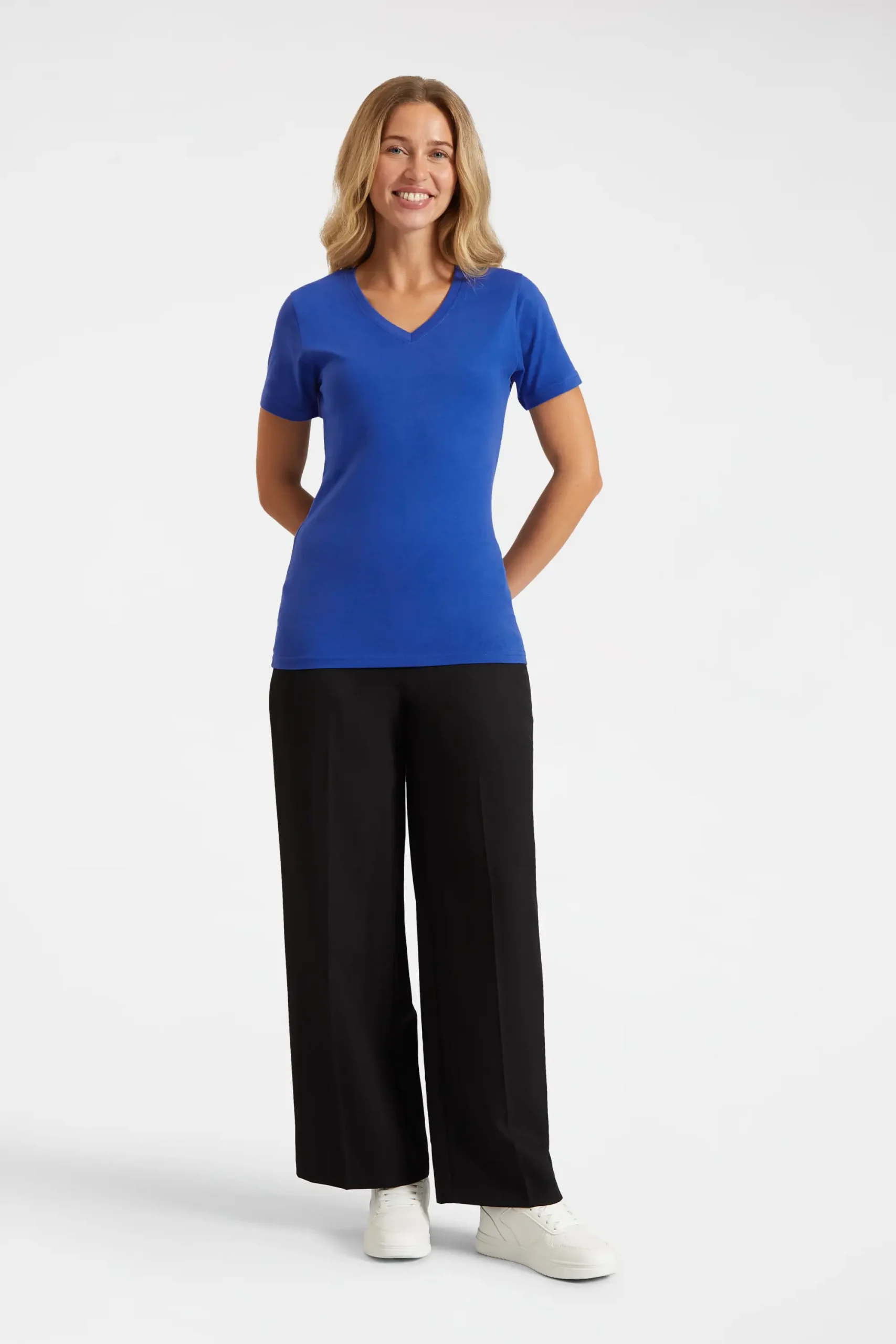 Ladies Classic V Neck T Shirt