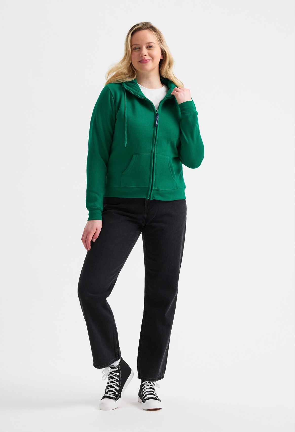 Ladies Classic Full Zip Hooded Sweatshirt