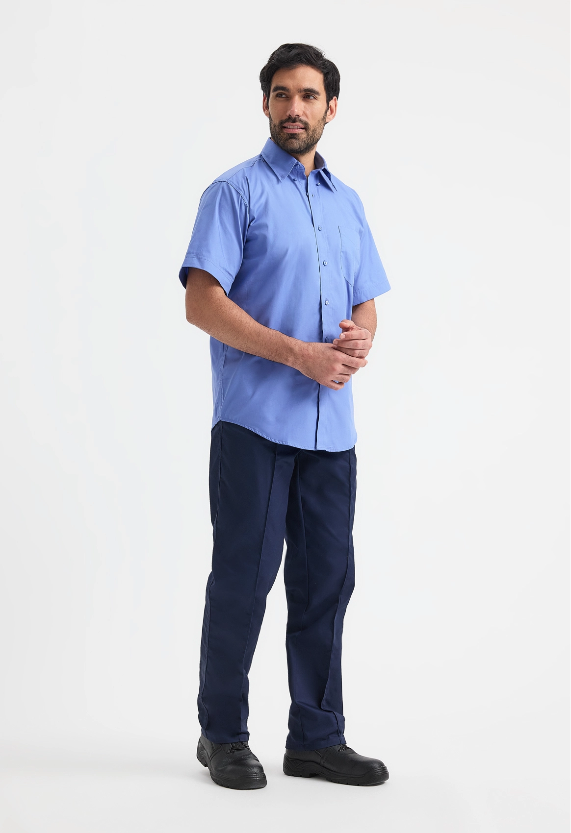 Mens Pinpoint Oxford Half Sleeve Shirt