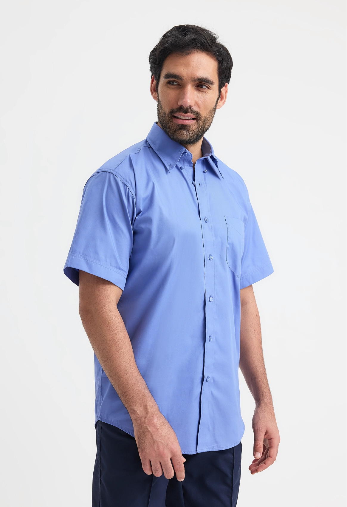 Mens Pinpoint Oxford Half Sleeve Shirt